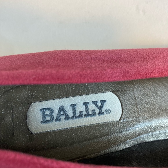 Bally Burgundy Suede Leather Heels size 9.5 - Picture 11 of 14